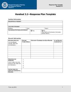 Handout 3.2: Response Plan Template