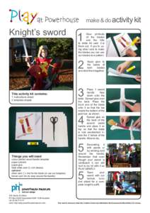 make & do activity kit  Knight’s sword 1