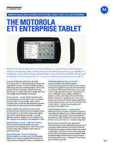 The Motorola ET1 enterprise tablet