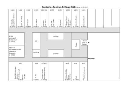 Englisches Seminar, 6. Etage (Süd) (Stand:  Fachschaftsrat