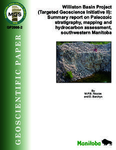 GEOSCIENTIFIC PAPER  GP2008-2 Williston Basin Project (Targeted Geoscience Initiative II):