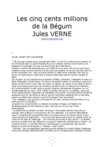 Les cinq cents millions de la Bégum Jules VERNE www.livrefrance.com  I