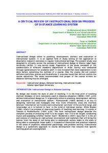 Turkish Online Journal of Distance Education-TOJDE October 2007 ISSN[removed]Volume: 8 Number: 4