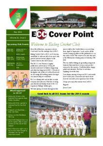 Ealing Cricke t C lub  May 2014