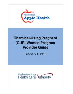 Chemical-Using Pregnant (CUP) Women Program Provider Guide February 1, 2013  Chemical-Using Pregnant (CUP) Women Program