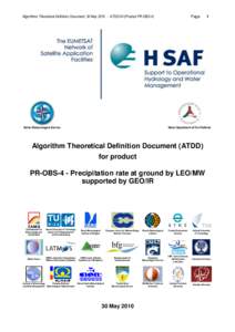 Algorithms Theoretical Definition Document, 30 MayATDD-04 (Product PR-OBS-4)  Italian Meteorological Service Page