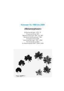 Konzept 10, 1980 bis 2009 «Metamorphosen» KorbverwandlungenRingverwandlung 1981 Tabakverwandlungen 1981 und 1987 Terrakotta-Metamorphosen 1992