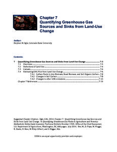 Chapter 7 Quantifying Greenhouse Gas Sources and Sinks from Land-Use Change