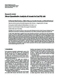 Hindawi Publishing Corporation Journal of Analytical Methods in Chemistry Volume 2012, Article ID[removed], 6 pages doi:[removed][removed]Research Article