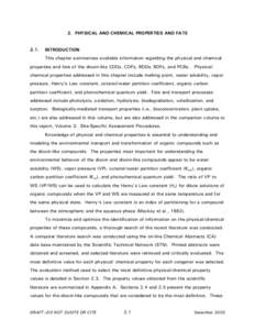 2. PHYSICAL AND CHEMICAL PROPERTIES AND FATE - Part I, Volume 2 of Exposure and Human Health Reassessment of 2,3,7,8-Tetrachlorodibenzo-p-Dioxin (TCDD) and Related Compounds