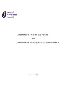 Codes of Practice for social care workers and employers