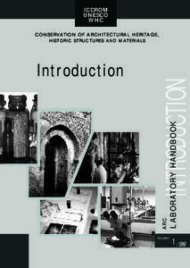 ICCROM UNESCO WHC CONSERVATION OF ARCHITECTURAL HERITAGE,  VOLUME