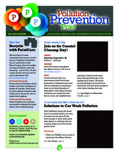 Pollution  Prevention Post FALL 2014 EDITION