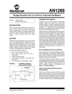AN1288 Design Practices for Low-Power External Oscillators Author:
