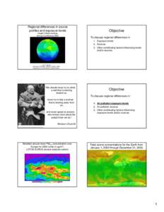 Regional differences in source profiles and exposure levels Health Effects Institute Annual Conference[removed]Objective