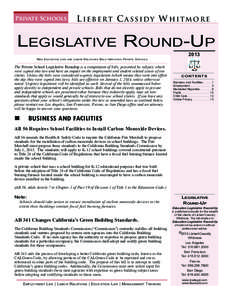 L I E BE RT C AS S I D Y W H I TMOR E  Private Schools Legislative Round-Up New Education Law