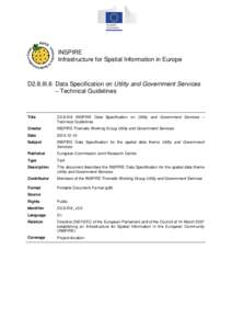 INSPIRE Infrastructure for Spatial Information in Europe D2.8.III.6 Data Specification on Utility and Government Services – Technical Guidelines