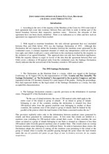 United Nations Convention on the Law of the Sea / Hydrography / Law of the sea / Argentina–Chile relations / Tierra del Fuego / Chilean–Peruvian maritime dispute / Territorial waters / Political geography / Maritime boundaries / International relations