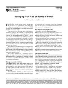 Managing fruit flies on farms in Hawaii
