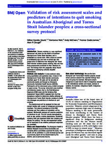 Tobacco / Addiction / Habits / Smoking cessation / Indigenous Australians / Health effects of tobacco / Tobacco smoking / Nicotine replacement therapy / National Aboriginal and Torres Strait Islander Social Survey / Human behavior / Smoking / Ethics