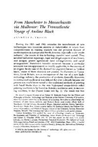 From Manchester to Massachusetts via Mulhouse: The Transatlantic Voyage of Aniline Black