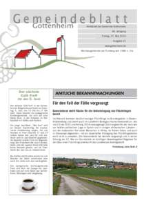 Amtsblatt der Gemeinde Gottenheim 46. Jahrgang Freitag, Mai Jahrgang 2016