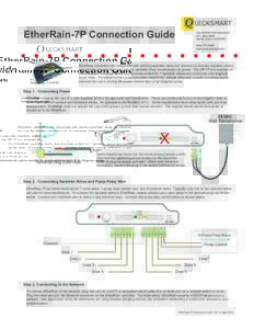 Q UICKSMART EtherRain-7P Connection Guide QuickSmart Development P.O. Box 3689 Santa Clara, CA 95055