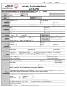 Microsoft Word - Athlete Registration Form[removed]doc