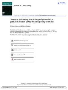 Towards estimating the untapped potential: a global malicious DDoS mean capacity estimate