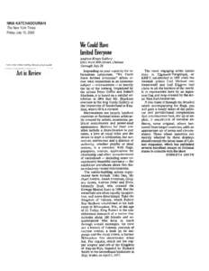 NINA KATCHADOURIAN The New York Times Friday July 15, 2005 