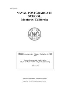 NPS[removed]NAVAL POSTGRADUATE SCHOOL Monterey, California
