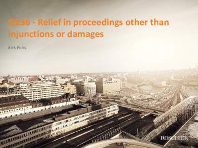 Q236 - Relief in proceedings other than injunctions or damages Erik Ficks Introduction ‒ Extensive national reports