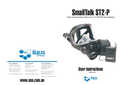 SmallTalk ST2-P  Voice communication device for S.E.A.SMF full face respirator SEA AMERICA