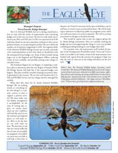 Eagle’s Eye  The Newsletter for St. Marks National Wildlife R efuge Manager’s Report Terry Peacock, Refuge Manager