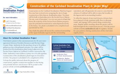 Water supply / Desalination / Agua Hedionda Lagoon / Carlsbad desalination plant / Agua Hedionda / Carlsbad /  California / Carlsbad /  New Mexico / California / Water desalination / Encina Power Station