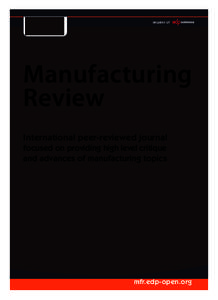 Manufacturing engineering / NANO / Advanced manufacturing / Publishing / Manufacturing / Technology / Engineering