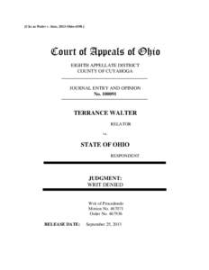 [Cite as Walter v. State, 2013-Ohio[removed]Court of Appeals of Ohio EIGHTH APPELLATE DISTRICT COUNTY OF CUYAHOGA