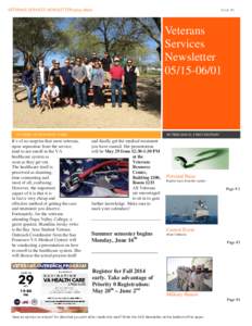 VETERANS SERVICES NEWSLETTER[removed]Issue #1 Veterans Services
