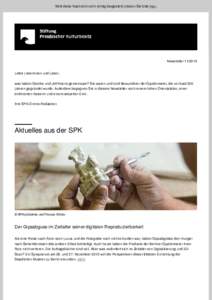 Wird	diese	Nachricht	nicht	richtig	dargestellt,	klicken	Sie	bitte	hier.  Newsletter	Liebe	Leserinnen	und	Leser, was	haben	Goethe	und	Jeff	Koons	gemeinsam?	Sie	waren	und	sind	Bewunderer	der	Gipsformerei,	die	vor	b