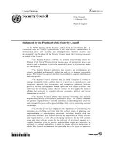 S/PRST[removed]United Nations Security Council