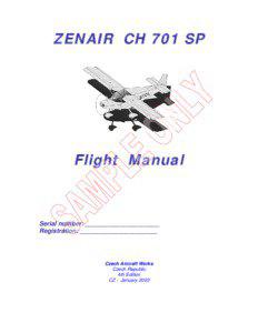 ZENAIR CH 701 SP  Flight Manual