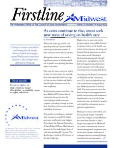 Firstline  The Midwestern Office of The Council of State Governments Volume 12, Number 7 • August 2005