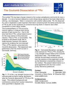 Joint Institute for Nuclear Astrophysics The Coulomb Dissociation of 60Fe The nuclide 60Fe has been of great interest to the nuclear astrophysics community for over a decade. It is one of several radioactive nuclei whose