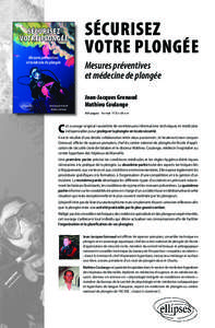 Mesures préventives et médecine de plongée Jean-Jacques Grenaud Mathieu Coulange