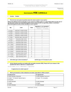 ROSE 25  TREN/E3[removed]Inventory and compiling of an European Good Practice Guide on Road Safety Education targeted at Young People Please don’t fill in