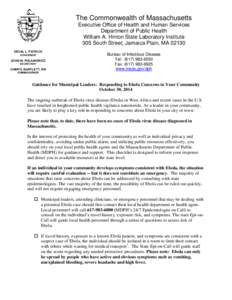 The Commonwealth of Massachusetts Executive Office of Health and Human Services Department of Public Health William A. Hinton State Laboratory Institute 305 South Street, Jamaica Plain, MA[removed]DEVAL L. PATRICK