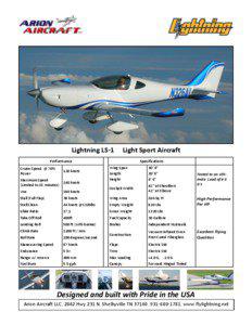 Lightning LS-1  Light Sport Aircraft