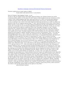 Southern Campaign American Revolution Pension Statements Pension Application of John Lipford: S8866 Transcribed and annotated by C. Leon Harris State of Virginia Buckingham County to wit On the 4 th day of August [1832] 