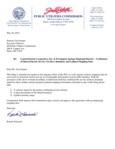 Microsoft Word - Central  Wessington Springs Service Territory Agreement Letter.docx
