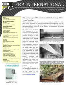 FRP INTERNATIONAL  the official newsletter of the International Institute for FRP in Construction Vol. 10, No. 2, April[removed]Editor